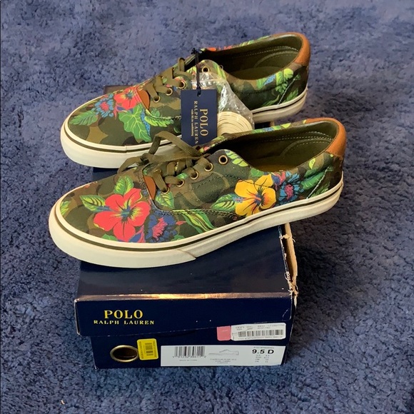 Nib Polo Floral Camo Canvas Sneakers 